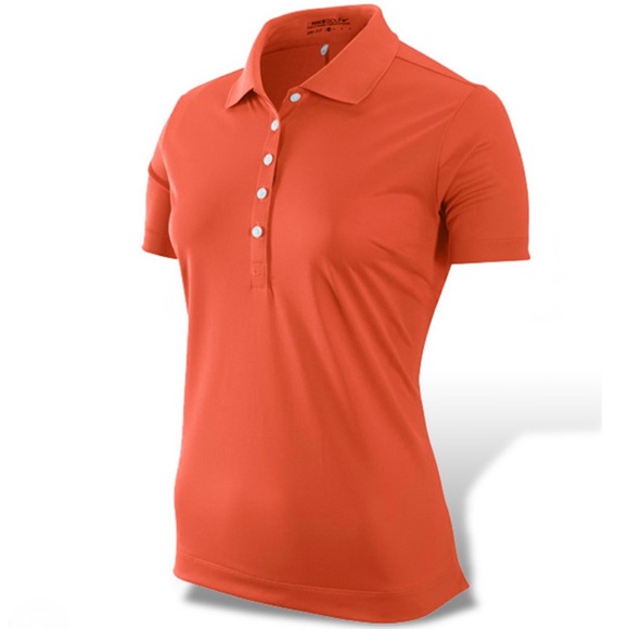 Nike Tops - Nike Golf Dri-Fit Victory Pique Polo Shirt Women’s Large L Orange